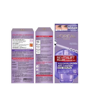 L'Oreal Paris REVITAL FT FILLER SKIN BARRIER REPAIR DARK CIRCLE REDUCING EYE SERUM 20ML DEMBA4166 - Buy Online on GoSupps.com