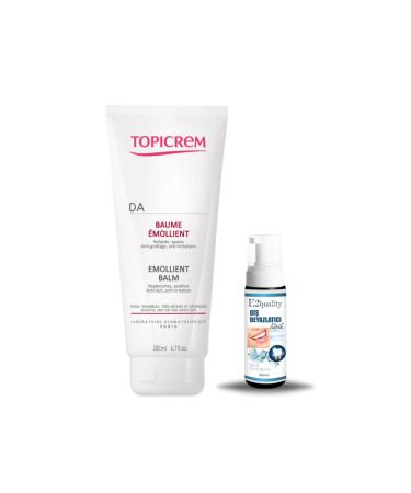 Topicrem DA Face & Body Emollient Balm - Body Moisturizer 200ml + Gift Teeth Whitening Foam