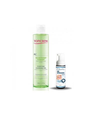 Topicrem AC Purifying Cleansing Gel - Purifying Cleansing Gel 200ml + Teeth Whitening Foam