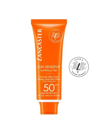 Lancaster Sun Sensitive Oil-Free Milky Fluid-Soothing SPF50 Sunscreen for Sensitive Skin 50ML