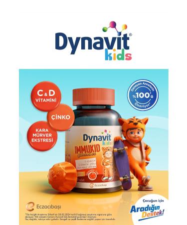 Dynavit Kids Immukid Gummies 60 Pieces Orange Chewable - Buy Online on GoSupps.com