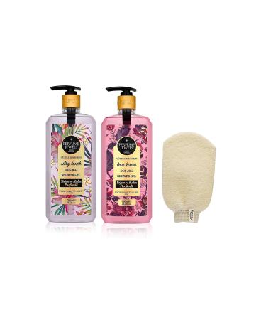 Ey p Sabri Tuncer Gluten-free Silky Touch and Love Kisses Shower Gels 750 ml 2 pieces + Bath Glove gift