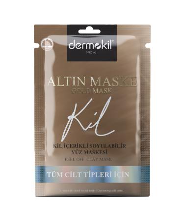 Dermokil Special Peelable Clay Content Gold Mask 15 Ml (For All Skin Types)