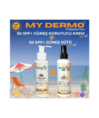 MY DERMO Spf50+ Protective Sun Cream 100 ML + SUN MILK 200 ML