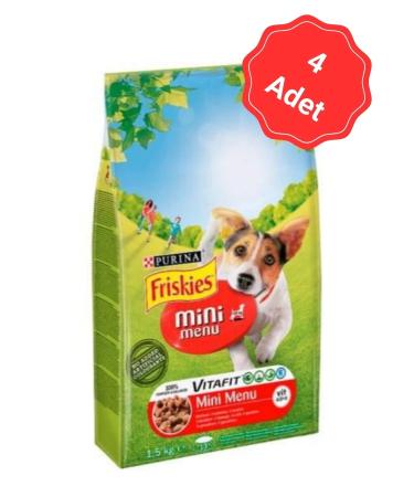 Friskies Mini Menu Meaty Dry Dog Food 1.5 Kg x 4 Pieces - Buy Online on GoSupps.com