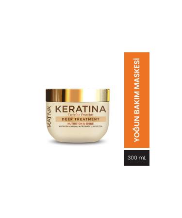Kativa Keratina Deep Treatment 300 mL - Intensive Keratin Strengthening Softness and Shine