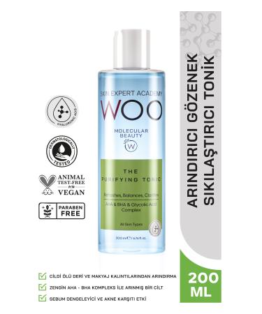 WOO Skin Expert Academy Purifying Pore Tightening Blemish Opening Moisturizing and Cleansing Tonic 200ml