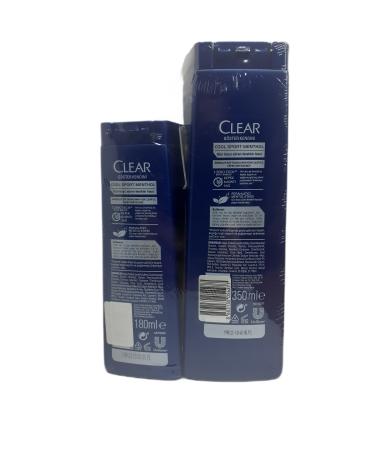 Clear Men Cool Sport Menthol Refreshing Menthol Effect Shampoo 350 ml + 180 ml X 5 Pieces - Buy Online on GoSupps.com