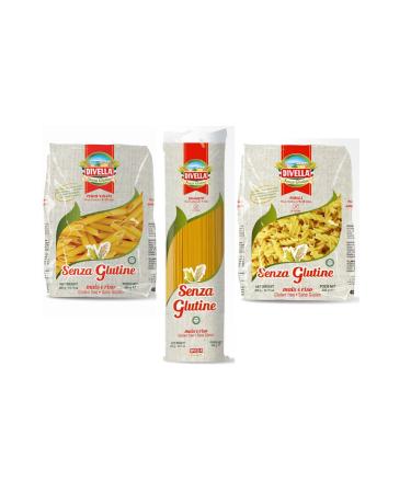Divella GUTTEN-FREE PASTA SET PENNE SPAGHETTI FUSULLI 400GR