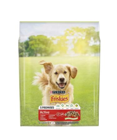 Friskies Dog Active Meaty Adult Dry Dog Food 2.4 Kg - Buy Online on GoSupps.com