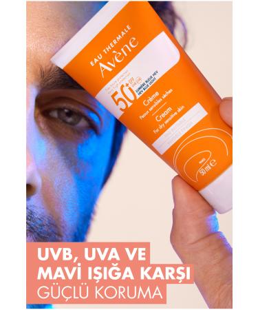 Avene Cream SPF 50+ High Protection Sun Cream for Dry Skin Unscented 50 ml - Buy Online on GoSupps.com