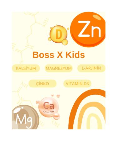 ASKO Boss X Kids Multivitamin for Children Containing Vitamin D3 Calcium Magnesium L-arginine Zinc - Buy Online on GoSupps.com