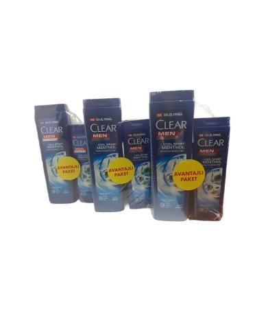 Clear Men Cool Sport Menthol Refreshing Menthol Effect Shampoo 350 ml + 180 ml X 3 Pieces