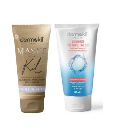 Dermokil Special Peelable Clay Gold Mask (75 Ml) + Purifying Facial Cleansing Gel (150ML)