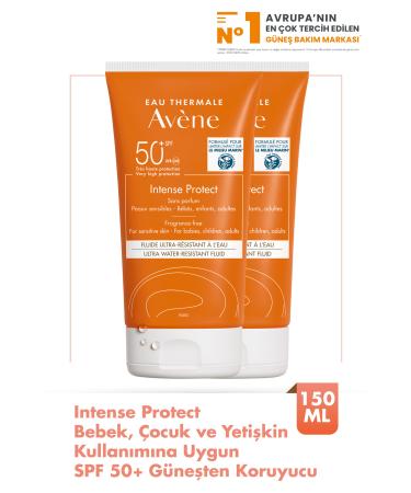 Avene Intense Protect SPF 50+ High Protection Sun Cream for Baby Child and Adult Use 150ml