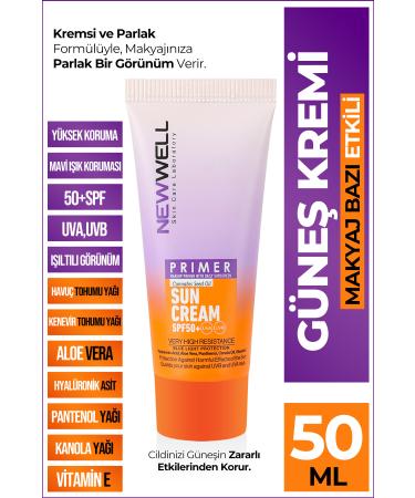 New Well Makeup Base Sunscreen 50 SPF+ Brightening Primer Sunscreen 50 ML