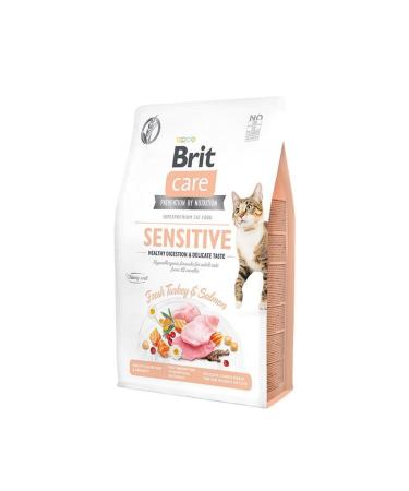Brit Care Sensitive Hypo-Allergenic Digestive System Supportive Grain-Free Adult Cat Food 2kg