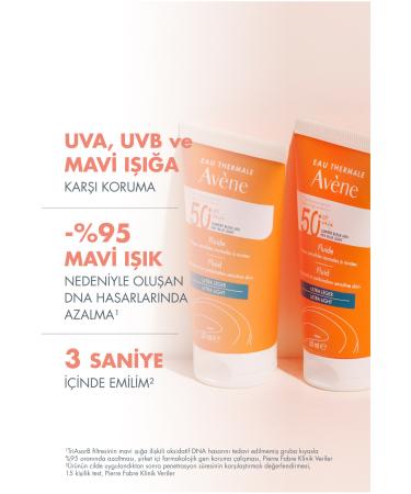 Avene Fluide SPF 50+ High Protection Sunscreen for Normal or Combination Skin 50 ml x2 DKUr n354 - Buy Online on GoSupps.com