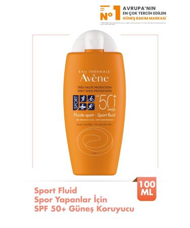 Avene Sport Fluid SPF 50+ High Protection Sweat Resistant Sun Cream for Athletes 100 ml