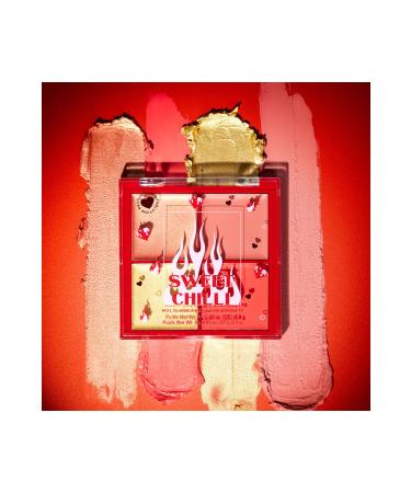 I Heart Revolution Sweet Chilli Cream Blush & Highlight Quad - Buy Online on GoSupps.com