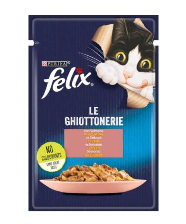 FELIX Adult Cat Food with Salmon 85 Gr x 26 Pieces