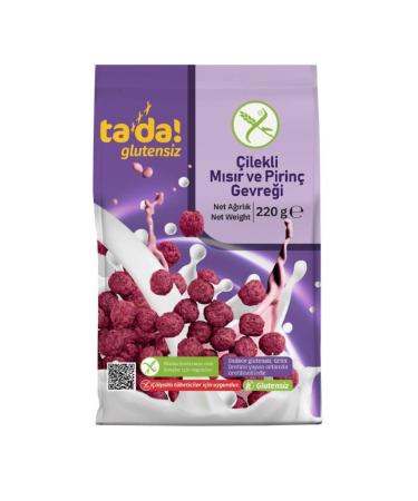 Tada Gluten-Free Gluten-Free Breakfast Corn and Rice Flakes with Strawberries 220 Gr