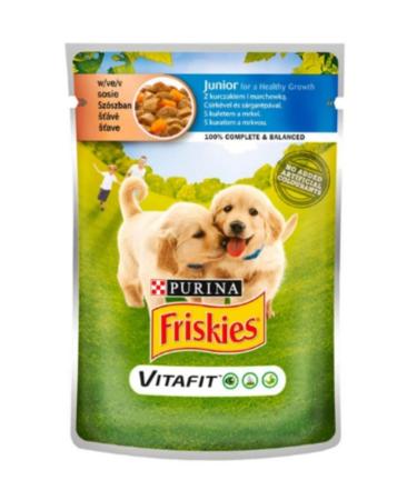 Friskies Junior Chicken and Carrot Puppy Wet Dog Food 100 Gr x 20 Li
