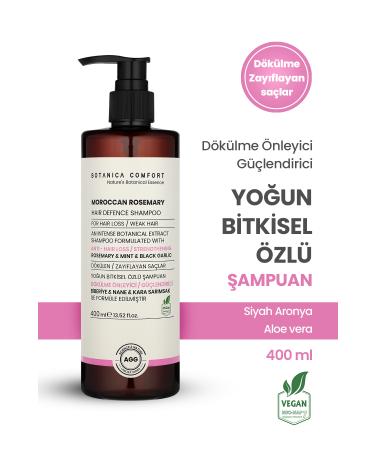 BOTANICA COMFORT Anti-Loss Strengthening Hair Formation Supporting Rosemary Black Garlic Extract Shampoo 400 ML