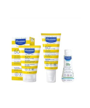 Mustela Very High Protection Spf 50 Sun Lotion 200 + 100 ML + Hydra baby lotion 50 ml with gift