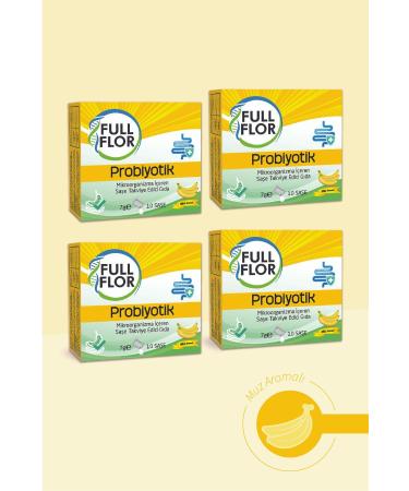 FULLFLOR 4x Probiotic Digestive Aid Banana Prebiotic Containing 5 Billion Bacteria