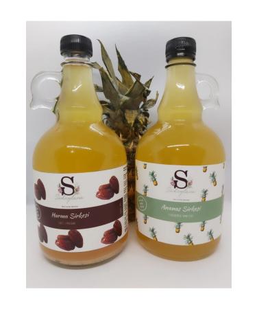 Suheylaana Natural Pineapple Vinegar 1 Liter and Natural Date Vinegar 1 Liter