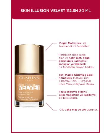 Clarins Skin Illusion Velvet 112.3N 30 ml Foundation