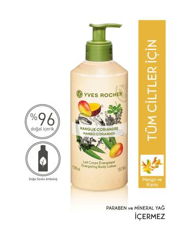 Yves Rocher Moisturizing Body Lotion - Revitalizing Mango Coriander - 390ml-31253