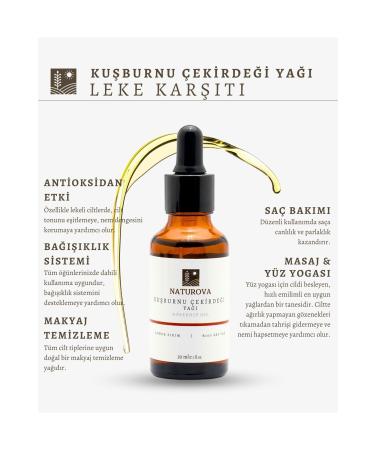 NATUROVA Rosehip Seed Oil Cold Pressed 0 Pure 30 Ml - Buy Online on GoSupps.com