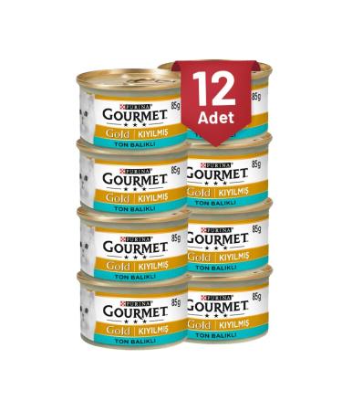 Gourmet Canned Cat Food with Chopped Tuna 85 Gr X 12 Pieces