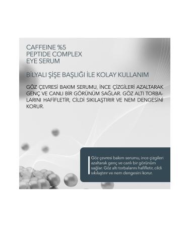 Laurore Organic Skin Under Eye & Surrounding Care Serum Caffeine and Peptide Special Formula 20 Ml. Ball Cold Head Bottle - Buy Online on GoSupps.com