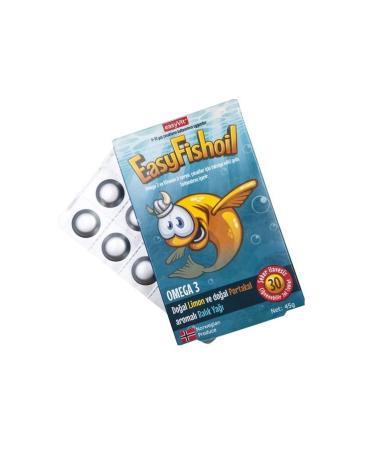 Easy Fishoil Omega 3 And Vitamin D 30 Tablets - Fish Oil