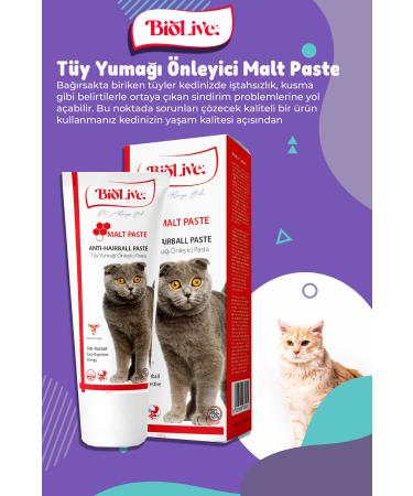 Biolive Anti-hairball Malt Paste for Cats 100gr