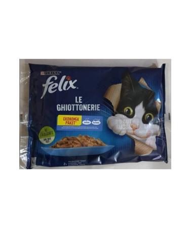 FELIX Felix Salmon and Tuna Economic Package 4x85 Gr 6 Pieces Adult Cat Pounch