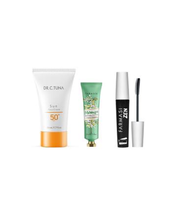 Farmasi New Series Dr.c.tuna Sun Series Lotion 50 Spf 50 ml + zen mascara + Moringa & Shea Butter Hand Cream - Buy Online on GoSupps.com