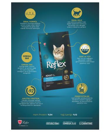 Reflex Plus Salmon Sterilized Adult Cat Food 8 Kg - Buy Online on GoSupps.com