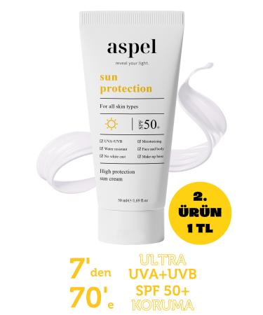 Aspel High Protection SPF 50+ Sun Cream 50 ml