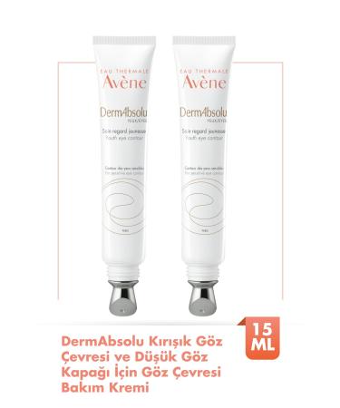 Avene DermAbsolu Eye Contour Care Cream for Wrinkled Eyes and Drooping Eyelids 15 ml x2