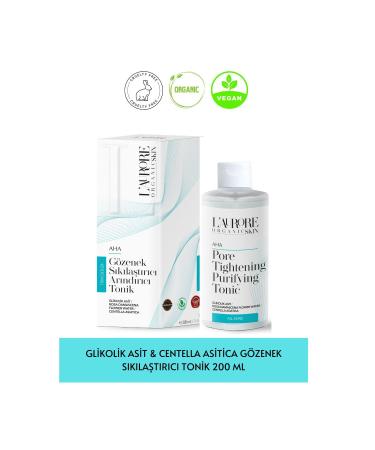 Laurore Organic Skin Pore Tightening Glycolic Acid & Centella Acitica Pore Tightening Toner 200 Ml.