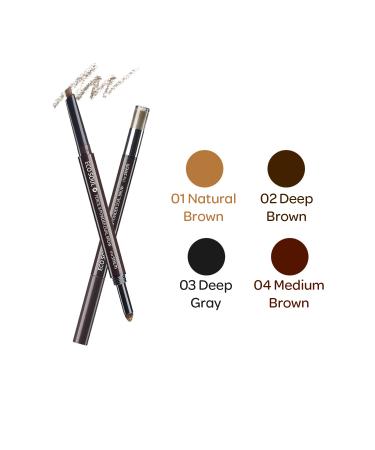 The Saem Eco Soul Pencil & Powder Dual/ 2 in 1 Eyebrow Pencil - 02 Deep Brown - Buy Online on GoSupps.com