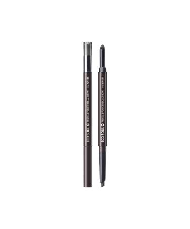 The Saem Eco Soul Pencil & Powder Dual/ 2 in 1 Eyebrow Pencil - 03 Deep Gray