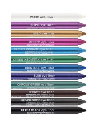 Lavider Eyeliner Ultra Black 12 Colors High Pigment Neon Oil Eye Pencil