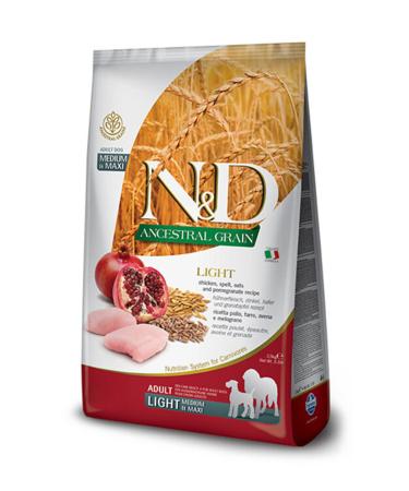 N & D Nd Low Grain Light Medium Maxi Adult Dog Food 2.5 Kg