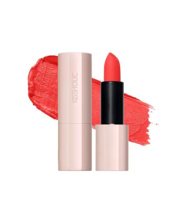 The Saem Kissholic Lipstick Matte/ Long Lasting Matte Lipstick - OR04 Grapefruit Blended