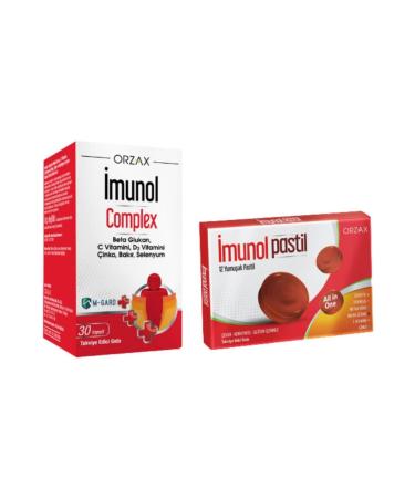 Orzax Imunol Complex 30 Capsules Imunol Pastille 12 Soft Pastilles - Buy Online on GoSupps.com